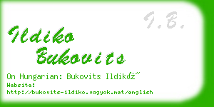 ildiko bukovits business card